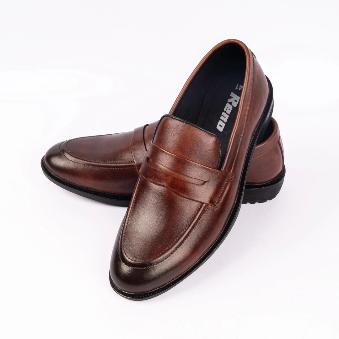 Reno Leather Chanky Shoes-Brown-RT1133